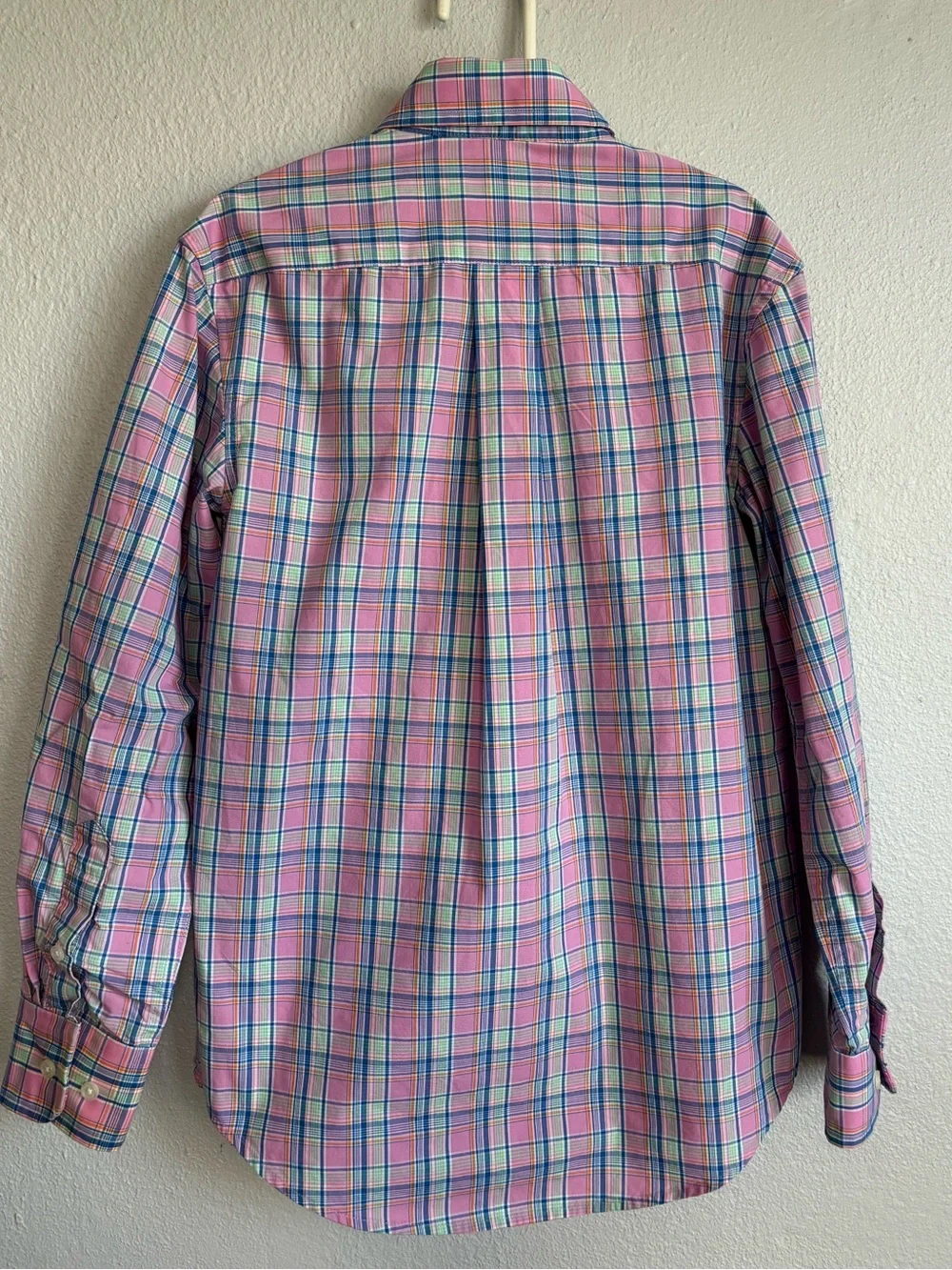 Ralph Lauren Pink, Blue & Green Plaid Button-Down Boys Shirt SZ 12